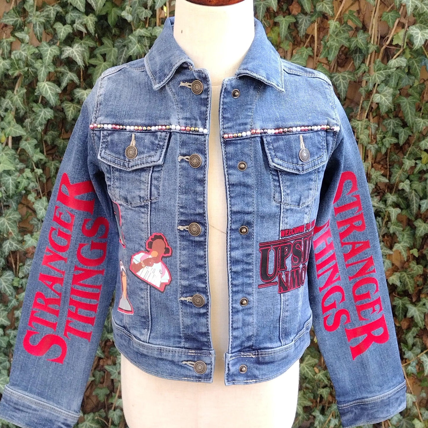 Stranger Things/Hellfire Club Inspired Denim Jacket - KolorfulKidzCustoms