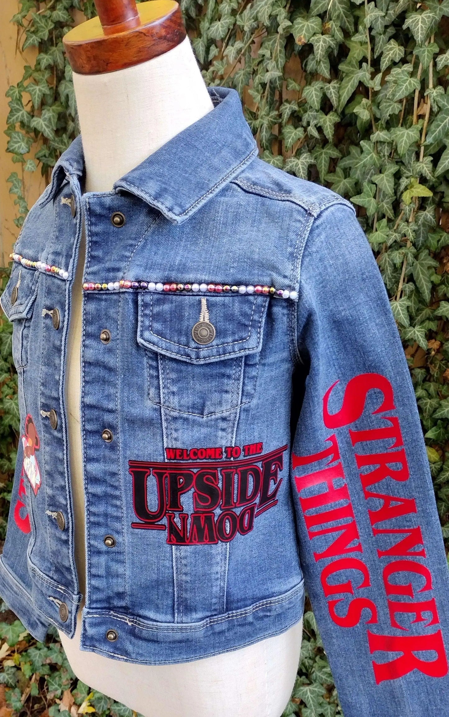 Stranger Things/Hellfire Club Inspired Denim Jacket - KolorfulKidzCustoms