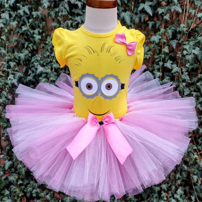 Pink Minions Tutu Set, Minions Costume - KolorfulKidzCustoms