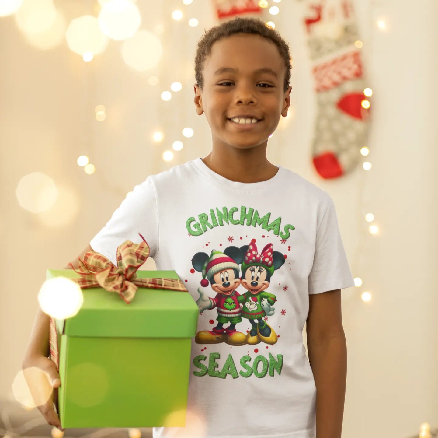 Mickey and Minnie Grinchmas Tee KolorfulKidzCustoms