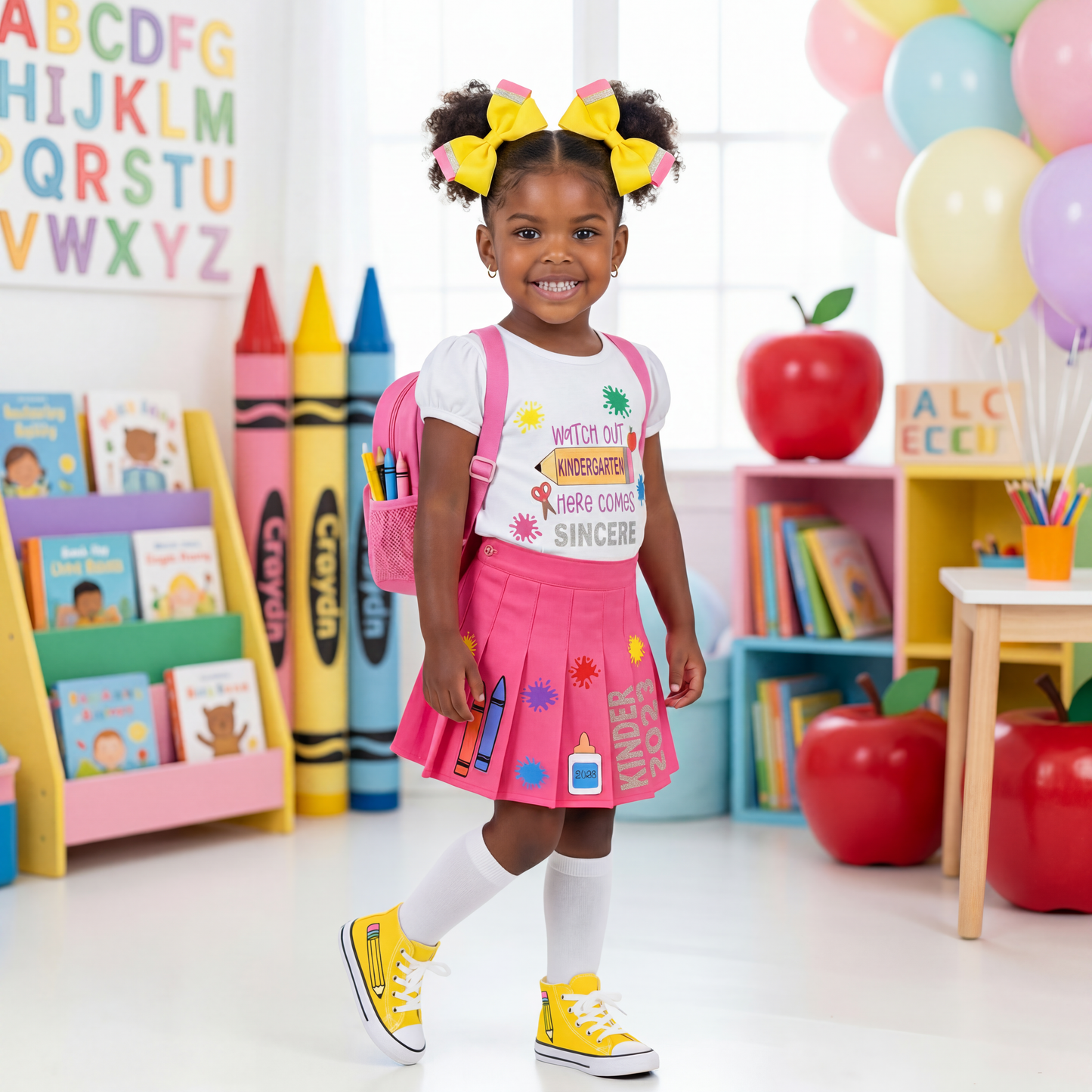 "Watch Out" Back to School Skirt Set