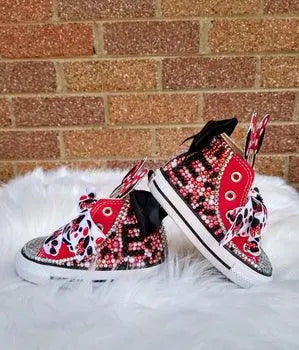 Red Minnie Mouse Custom Shoes - KolorfulKidzCustoms