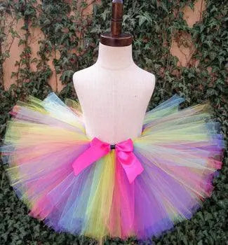 Peppa Pig Tutu Set, Cartoon Pig Birthday Outfit, Rainbow Tutu - KolorfulKidzCustoms