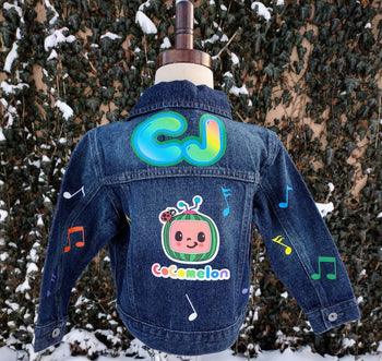 Unisex Cocomelon Denim Jacket, Custom Jean Jacket - KolorfulKidzCustoms